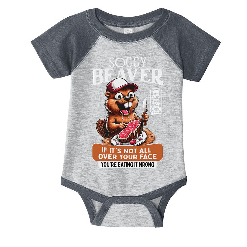 Soggy Beaver Barbecue Bbq Dirty Funny Humor Beaver Lover Infant Baby Jersey Bodysuit