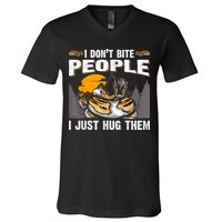 Snake Banana Ball Python V-Neck T-Shirt