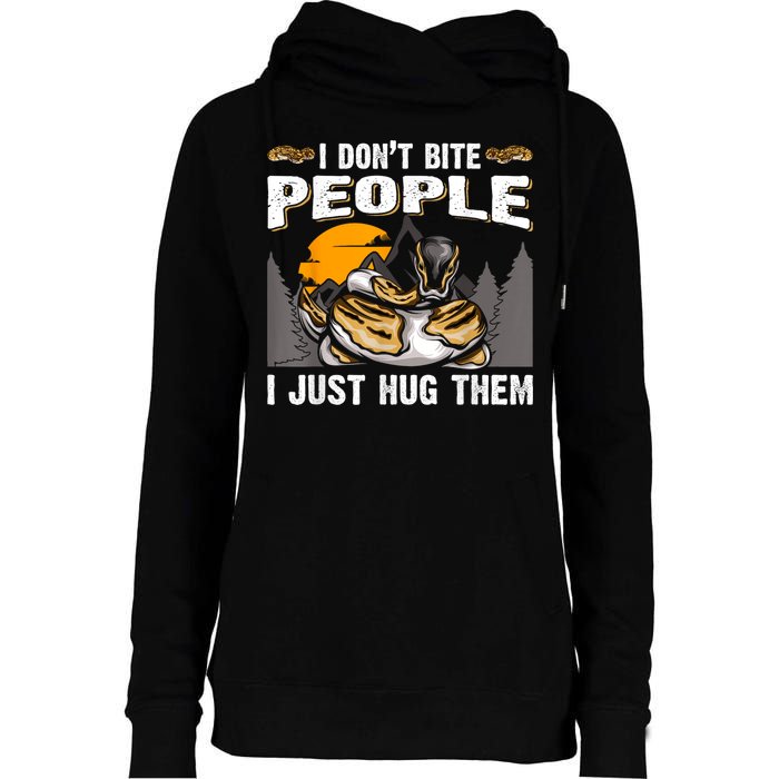 Snake Banana Ball Python Womens Funnel Neck Pullover Hood