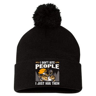 Snake Banana Ball Python Pom Pom 12in Knit Beanie