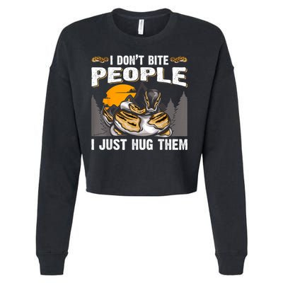 Snake Banana Ball Python Cropped Pullover Crew