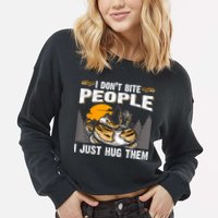Snake Banana Ball Python Cropped Pullover Crew