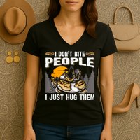 Snake Banana Ball Python Women's V-Neck T-Shirt