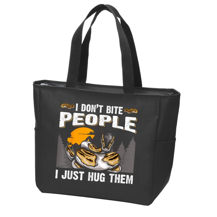 Snake Banana Ball Python Zip Tote Bag