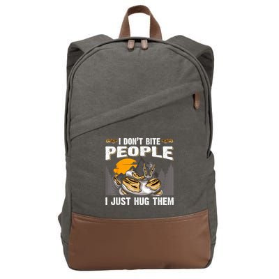 Snake Banana Ball Python Cotton Canvas Backpack