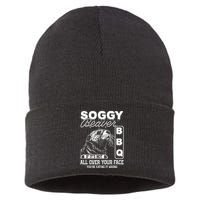 Soggy Beaver Bbq ItS Not All Over Your Face Eating It Wrong Sustainable Knit Beanie
