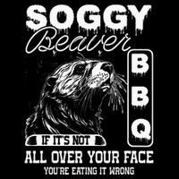 Soggy Beaver Bbq ItS Not All Over Your Face Eating It Wrong Pom Pom 12in Knit Beanie