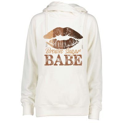 Sugar Babe Brown Proud Black Melanin Lips Gift Womens Funnel Neck Pullover Hood