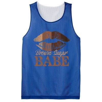 Sugar Babe Brown Proud Black Melanin Lips Gift Mesh Reversible Basketball Jersey Tank