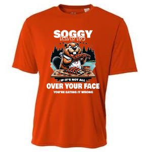 Soggy Beaver Bbq If ItS Not All Over Your Face Beaver Gift Cooling Performance Crew T-Shirt