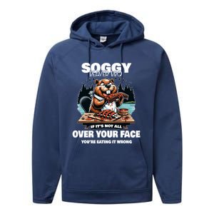 Soggy Beaver Bbq If ItS Not All Over Your Face Beaver Gift Performance Fleece Hoodie