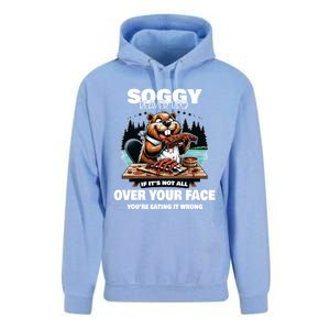 Soggy Beaver Bbq If ItS Not All Over Your Face Beaver Gift Unisex Surf Hoodie