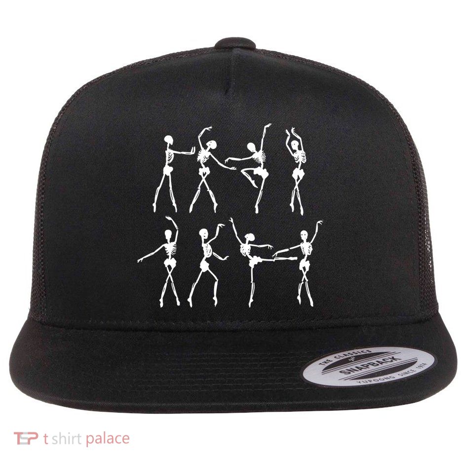 Skeleton Ballerinas Ballet Dance Cute Halloween Costume Girl Flatbill Hat