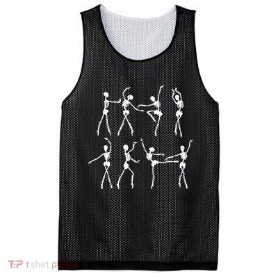 Skeleton Ballerinas Ballet Dance Cute Halloween Costume Girl Mesh Reversible Basketball Jersey Tank