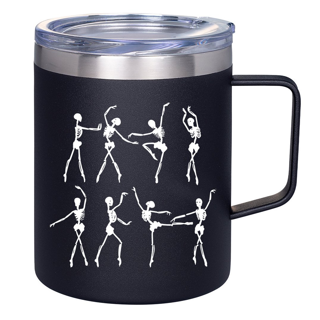 Skeleton Ballerinas Ballet Dance Cute Halloween Costume Girl 12oz Stainless Steel Coffee Mug
