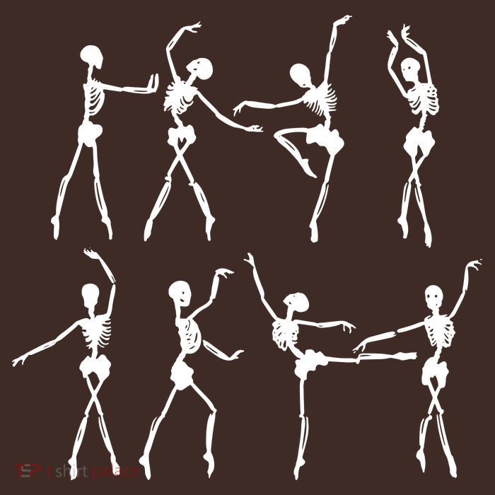 Skeleton Ballerinas Ballet Dance Cute Halloween Costume Girl T-Shirt