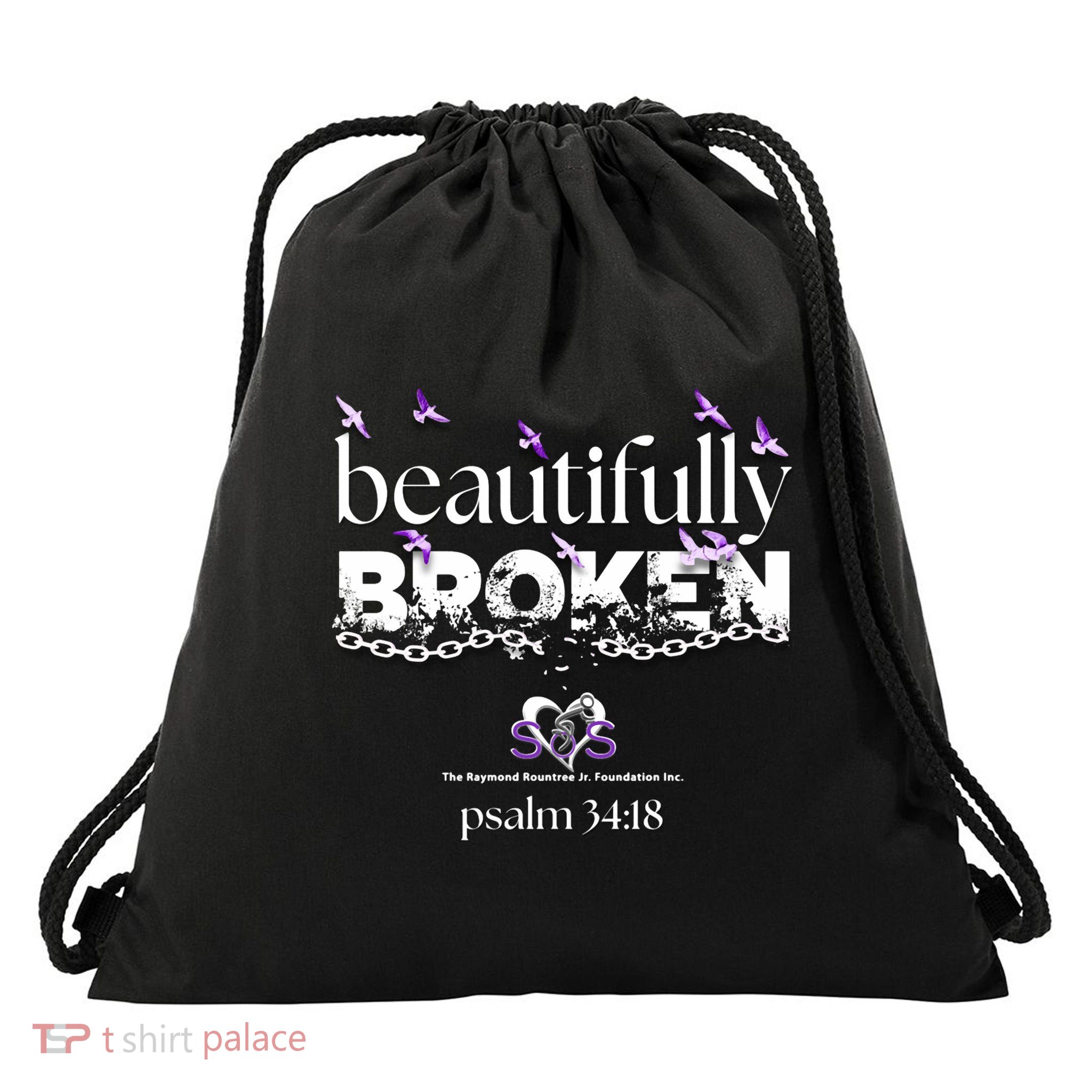 Sos Beautifully Broken Drawstring Bag