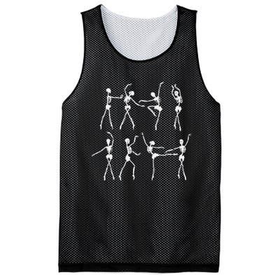 Skeleton Ballerinas Ballet Dance Cute Halloween Costume Girl Mesh Reversible Basketball Jersey Tank