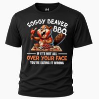 Soggy Beaver Bbq If It's Not All Over Your Face Cute Gift Cooling Performance Crew T-Shirt