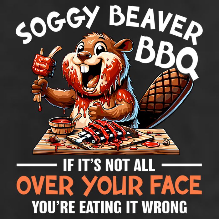 Soggy Beaver Bbq If It's Not All Over Your Face Cute Gift Golf Towel