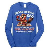 Soggy Beaver Bbq If It's Not All Over Your Face Cute Gift Long Sleeve Shirt