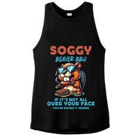 Soggy Beaver BBQ If It's Not All Over Your Face Beaver Ladies PosiCharge Tri-Blend Wicking Tank