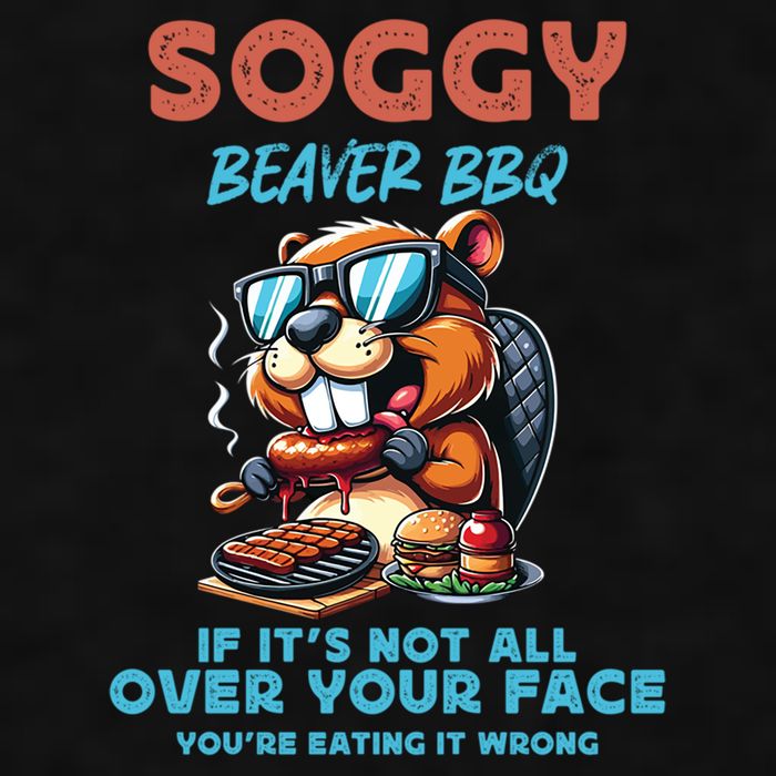 Soggy Beaver BBQ If It's Not All Over Your Face Beaver Ladies PosiCharge Tri-Blend Wicking Tank