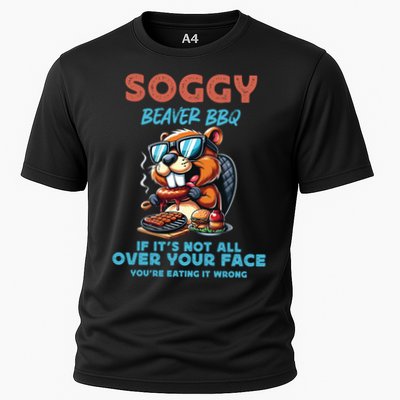 Soggy Beaver BBQ If It's Not All Over Your Face Beaver Performance Shirt