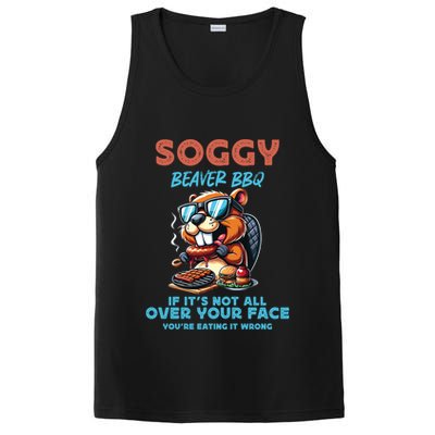 Soggy Beaver BBQ If It's Not All Over Your Face Beaver PosiCharge Competitor Tank