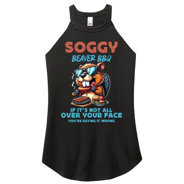 Soggy Beaver BBQ If It's Not All Over Your Face Beaver Women's Perfect Tri Rocker Tank