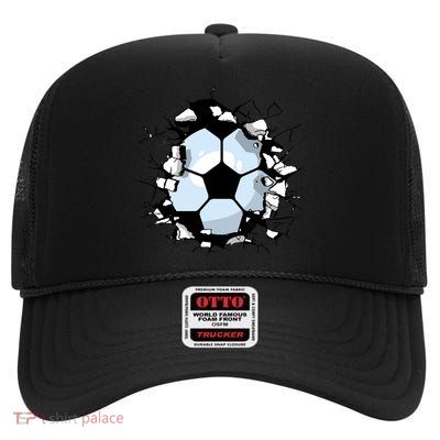 Soccer Ball Breakthrough High Crown Mesh Back Trucker Hat