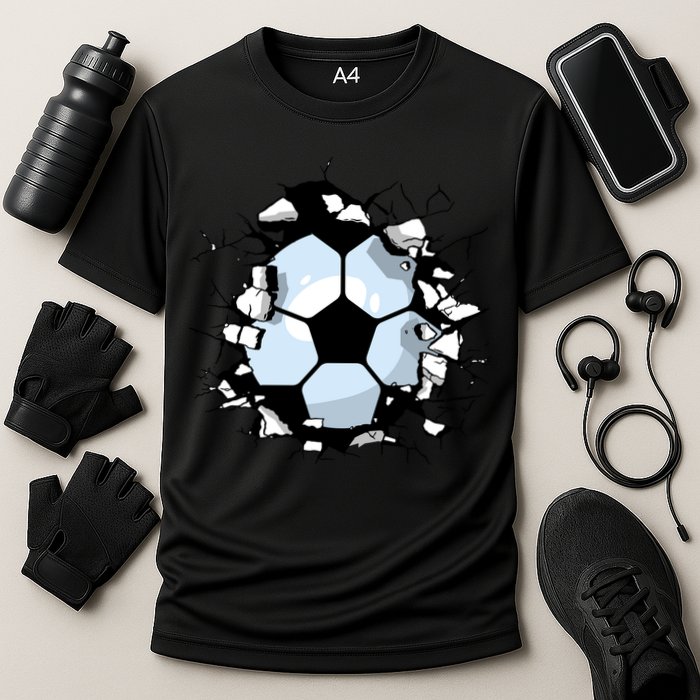 Soccer Ball Breakthrough Cooling Performance Crew T-Shirt