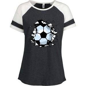 Soccer Ball Breakthrough Enza Ladies Jersey Colorblock Tee