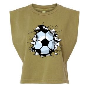 Soccer Ball Breakthrough Garment-Dyed Women's Muscle Tee