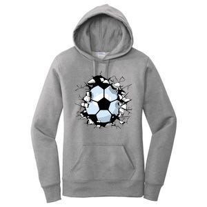 Soccer Ball Breakthrough Women's Pullover Hoodie