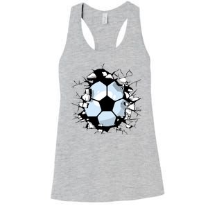 Soccer Ball Breakthrough Women's Racerback Tank