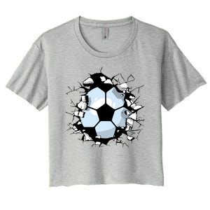 Soccer Ball Breakthrough Women's Crop Top Tee