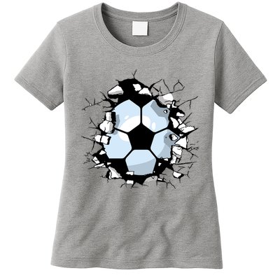 Soccer Ball Breakthrough Womens T-Shirt