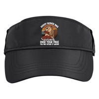 Soggy Beaver BBQ If It's Not All Over Your Face Beaver Adult Drive Performance Visor