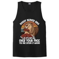 Soggy Beaver BBQ If It's Not All Over Your Face Beaver PosiCharge Competitor Tank