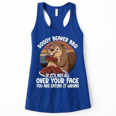 Soggy Beaver BBQ If It's Not All Over Your Face Beaver Womens Tank Top