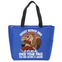 Soggy Beaver BBQ If It's Not All Over Your Face Beaver Zip Tote Bag