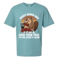 Soggy Beaver BBQ If It's Not All Over Your Face Beaver Sueded Cloud Jersey T-Shirt