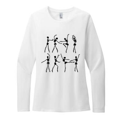 Skeleton Ballerinas Ballet Dance Cute Halloween Costume Girl Womens CVC Long Sleeve Shirt