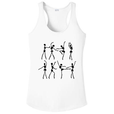 Skeleton Ballerinas Ballet Dance Cute Halloween Costume Girl Ladies PosiCharge Competitor Racerback Tank