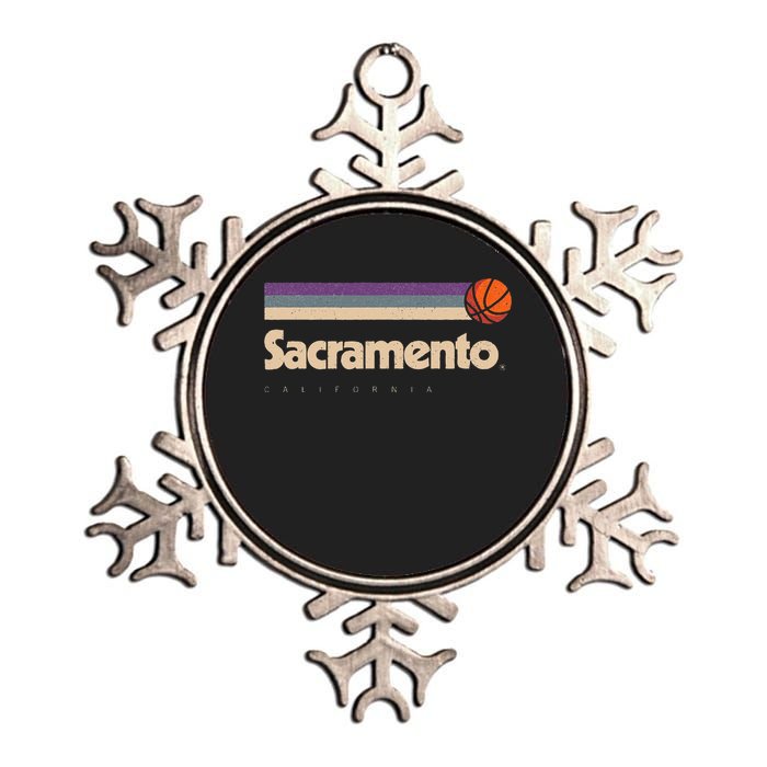 Sacramento Basketball BBall City California Sacramento Metallic Star Ornament