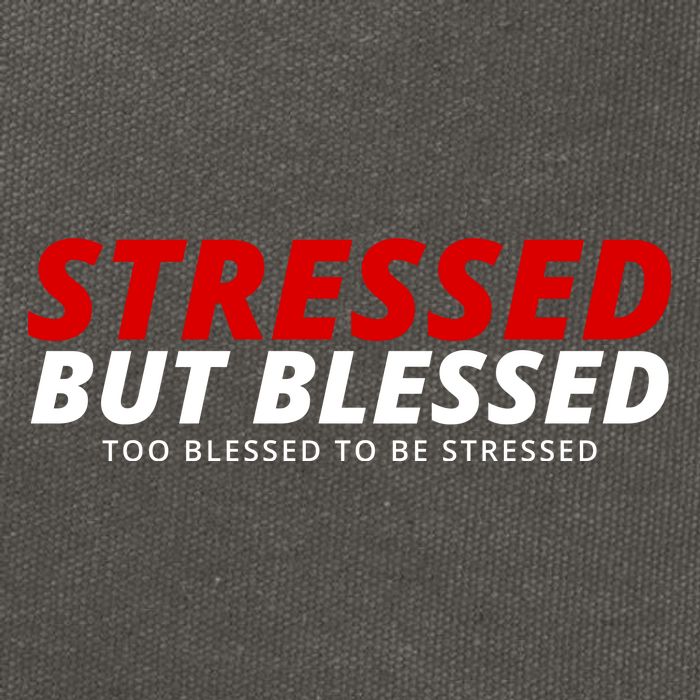 Stressed But Blessed Too Blessed To Be Stressed Cotton Canvas Backpack