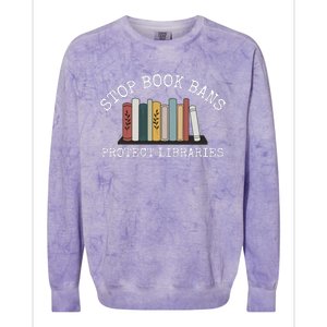 Stop Book Bans Librarian Colorblast Crewneck Sweatshirt