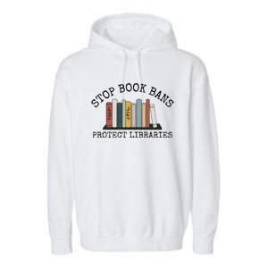 Stop Book Bans Librarian Garment-Dyed Fleece Hoodie