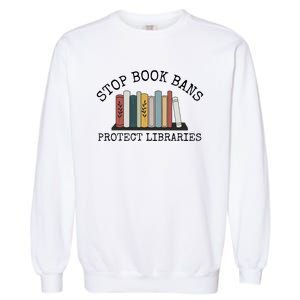 Stop Book Bans Librarian Garment-Dyed Sweatshirt